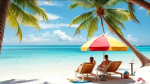 Soft sands of Beaches in the Caribbean at Shoal Bay, Anguilla