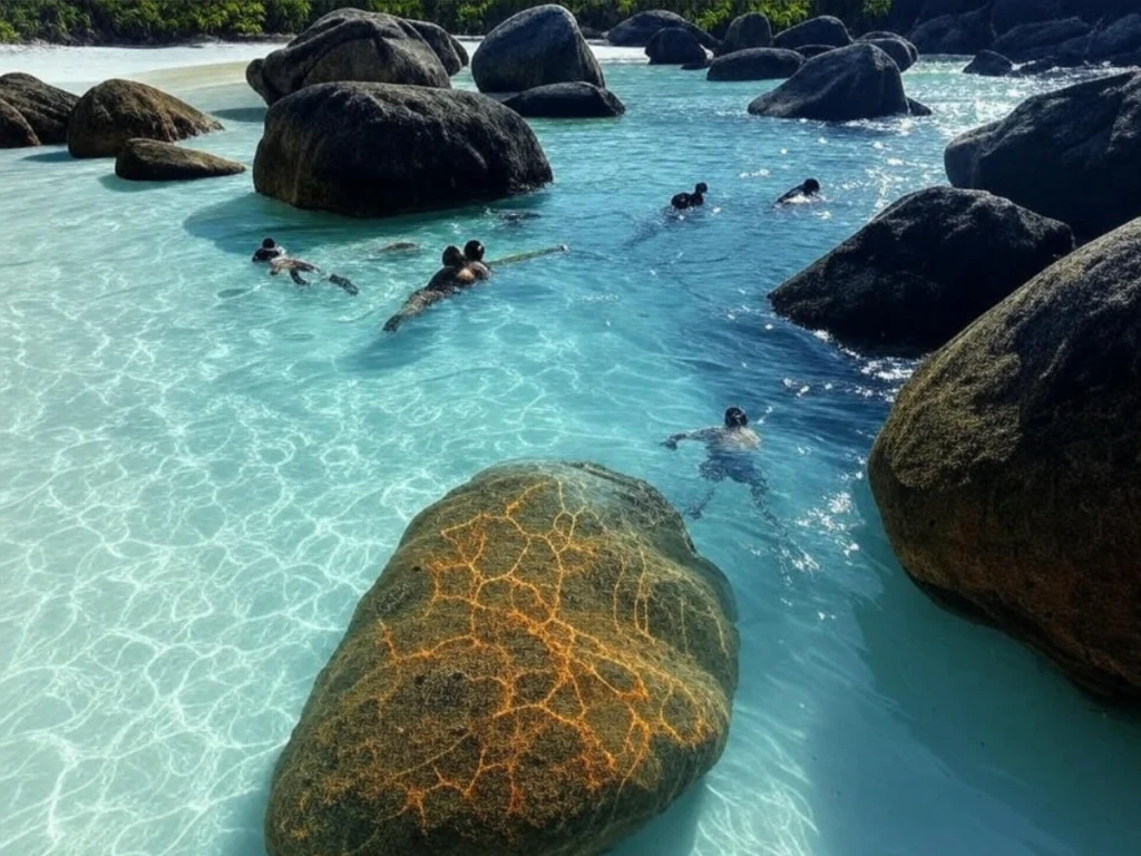 Top 10 Best Beaches in the Caribbean for Your Dream Vacation The Baths in Virgin Gorda, a unique Caribbean beach with white sand and natural rock pools.