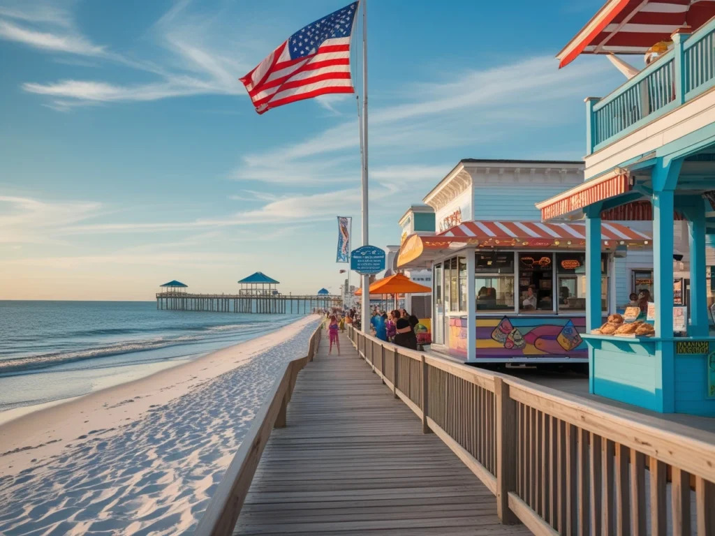 The Ultimate Guide to St. Augustine Beaches and History in 2025 Family-friendly St. Augustine Beach with soft sand and vibrant boardwalk, ideal for Florida beach vacations.