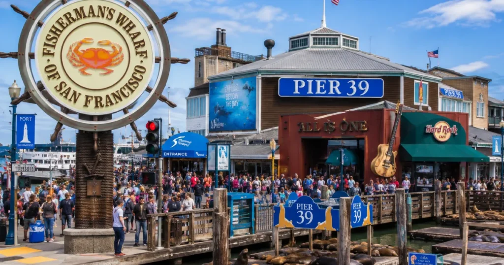 Fisherman's Wharf and Pier 39 scene