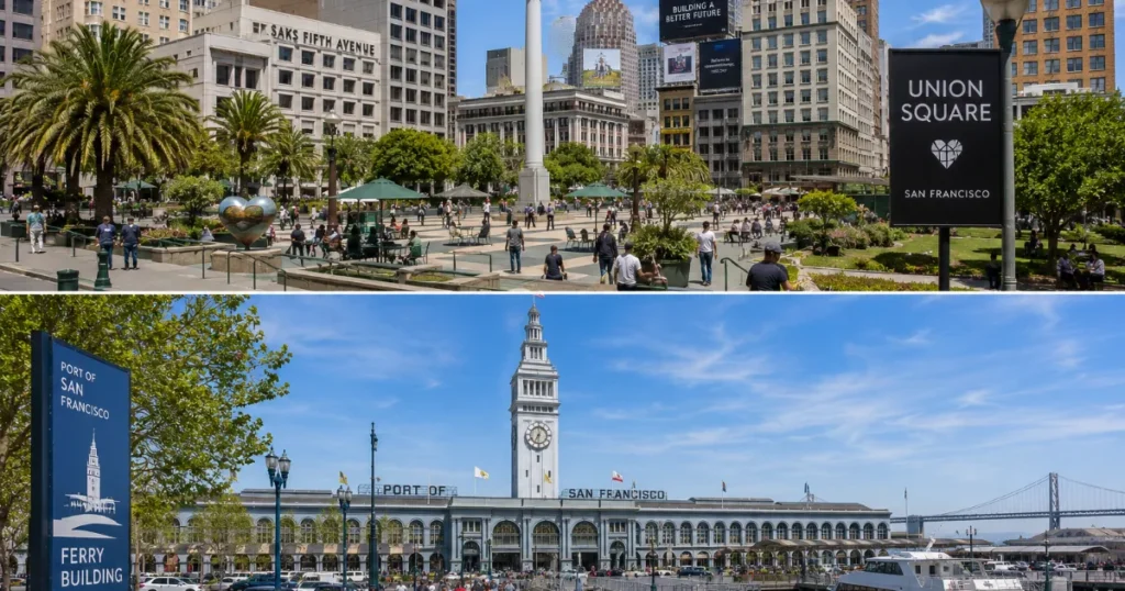 Union Square and Ferry Building view